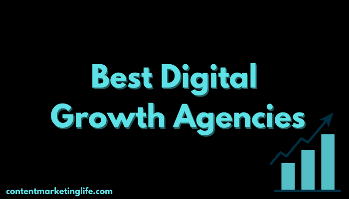 A picture of a rising bar chart with the words Best digital growth agency